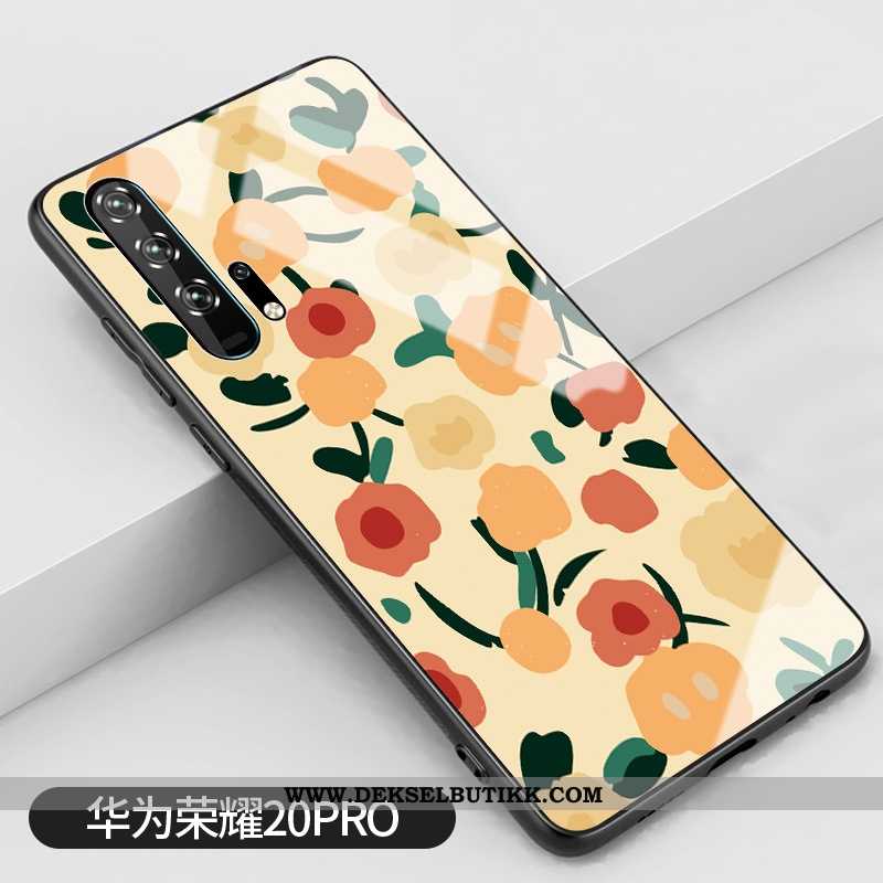 Deksel Honor 20 Pro Beskyttelse Net Red Etui Blomster Gul, Honor 20 Pro Glass Butikk