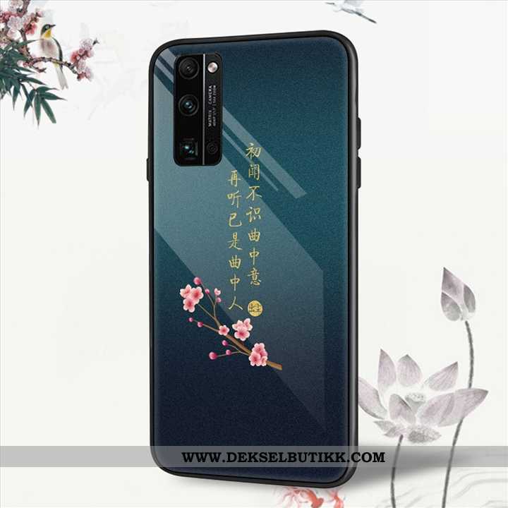 Deksel Honor 30 Pro Kreativ Glass Beskyttelse Mobiltelefon Blå, Etui Honor 30 Pro Trend Butikk