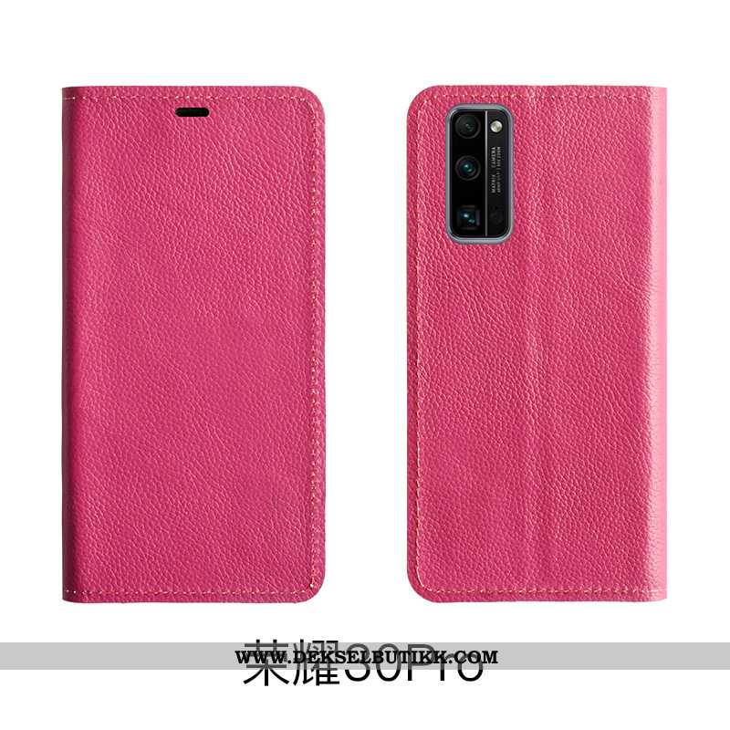 Deksel Honor 30 Pro Skinn Beskyttelse Etui Rød Rosa, Honor 30 Pro Mønster Til Salgs