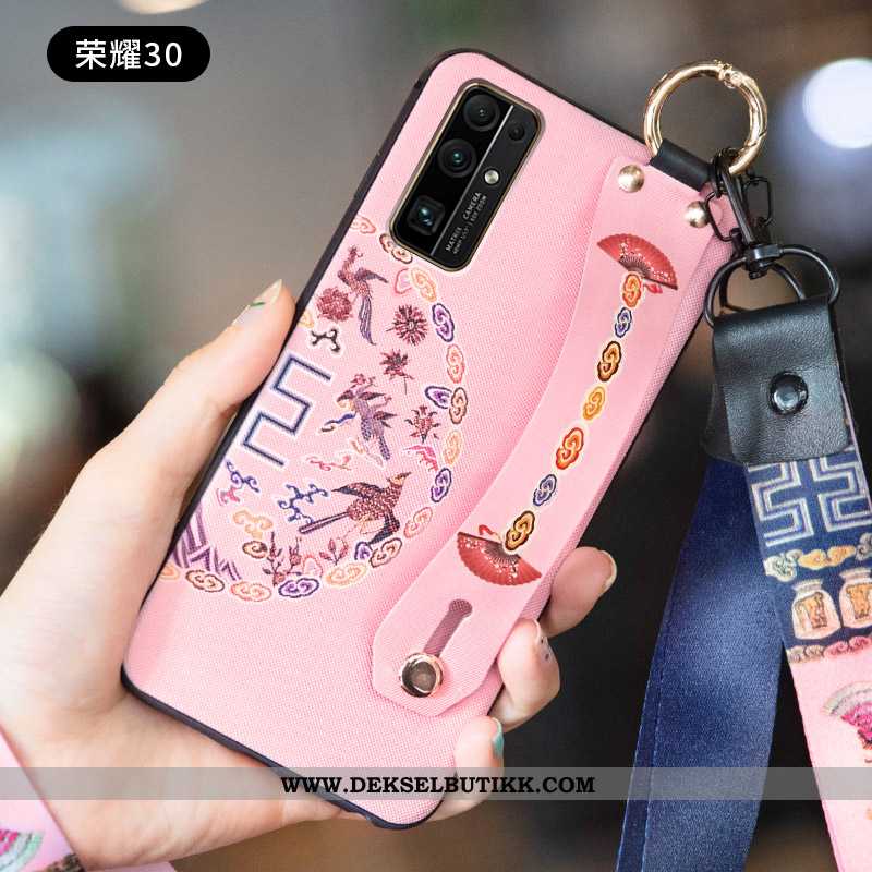 Deksel Honor 30 Silikon Kinesisk Stil Kreativ Mobiltelefon Rosa, Etui Honor 30 Beskyttelse Tilbud