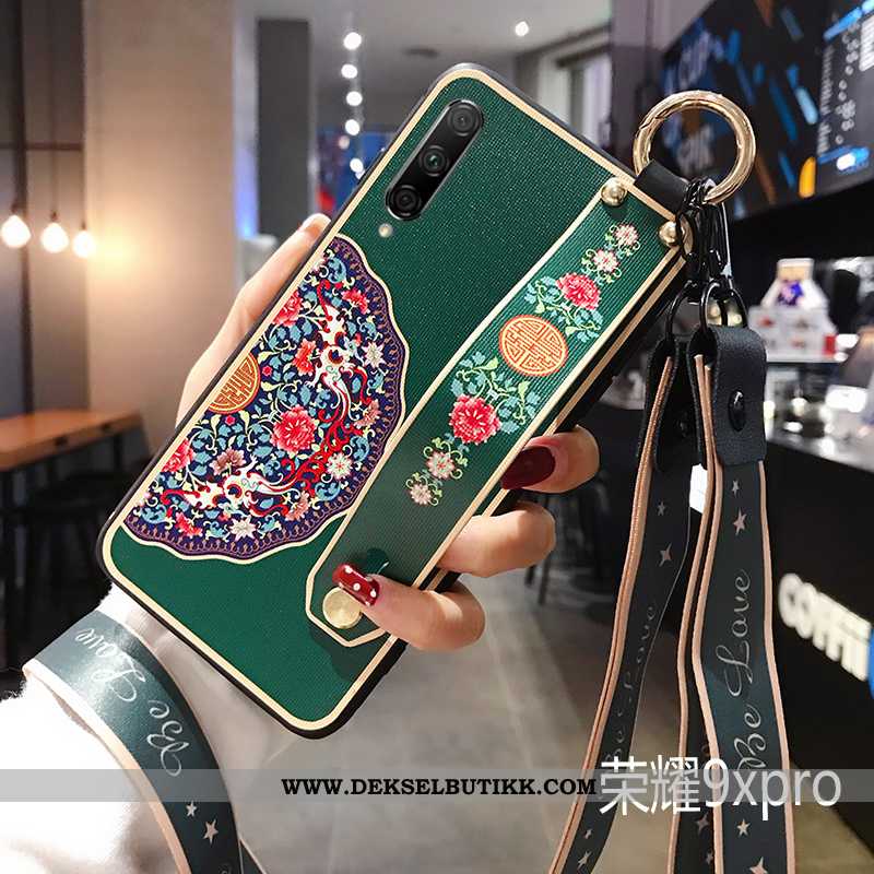 Deksel Honor 9x Pro Kreativ Mobiltelefon Hengende Ornamenter Net Red Grønn, Etui Honor 9x Pro Trend 