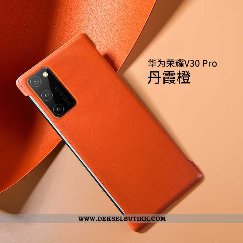 Deksel Honor View30 Pro Silikon High End Mobiltelefon Tynne Oransje, Etui Honor View30 Pro Skinn Rab