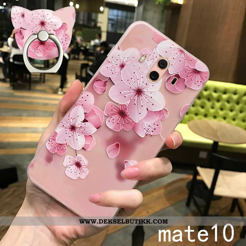 Deksel Huawei Mate 10 Beskyttelse Etui Ultra Nubuck Rosa, Huawei Mate 10 Gjennomsiktig Salg