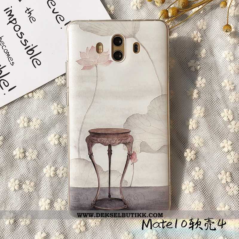 Deksel Huawei Mate 10 Relieff Beskyttelse Mobiltelefon Anti-fall Beige, Etui Huawei Mate 10 Myke Sal