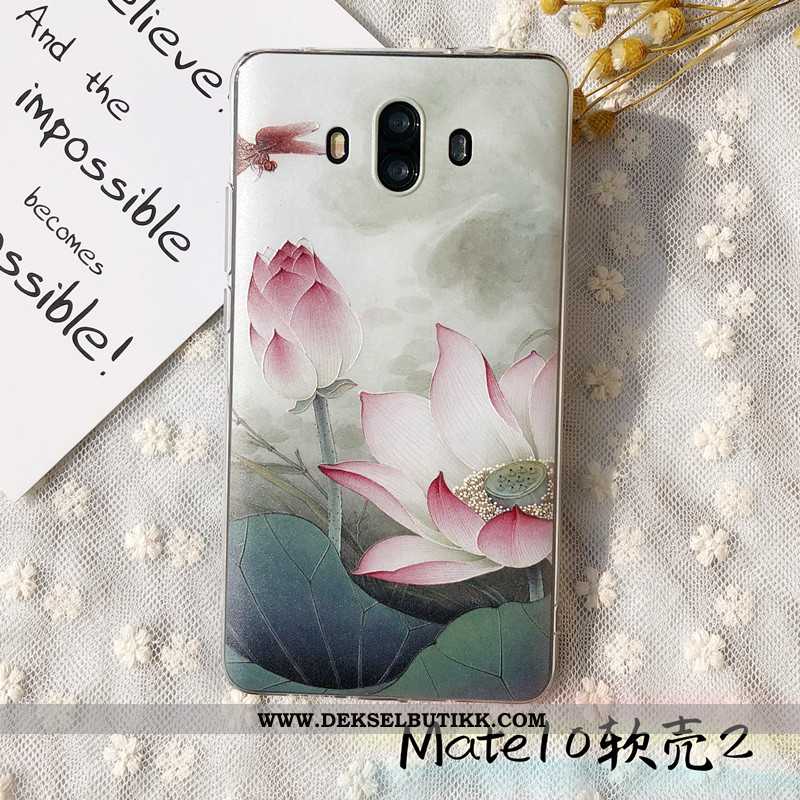 Deksel Huawei Mate 10 Relieff Beskyttelse Mobiltelefon Anti-fall Beige, Etui Huawei Mate 10 Myke Sal