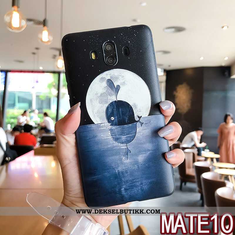 Deksel Huawei Mate 10 Relieff Hengende Ornamenter Myke Mobiltelefon Blå, Etui Huawei Mate 10 Trend T