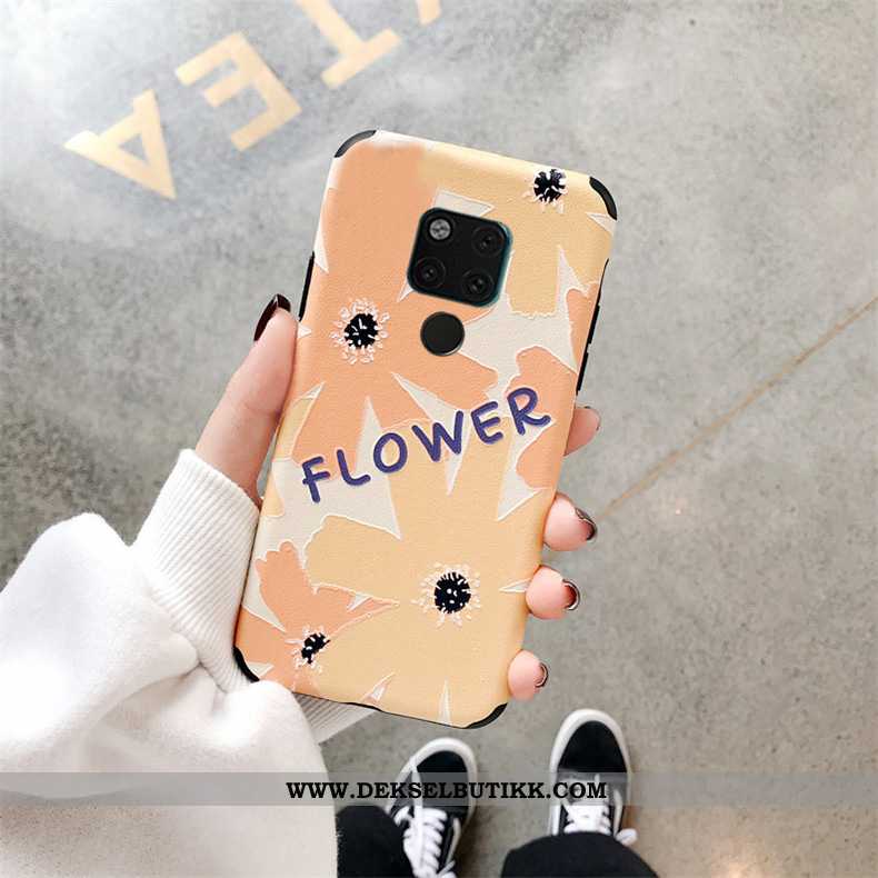 Deksel Huawei Mate 20 X Beskyttelse Cartoon Trend Myke Hvitt, Etui Huawei Mate 20 X Relieff Billig