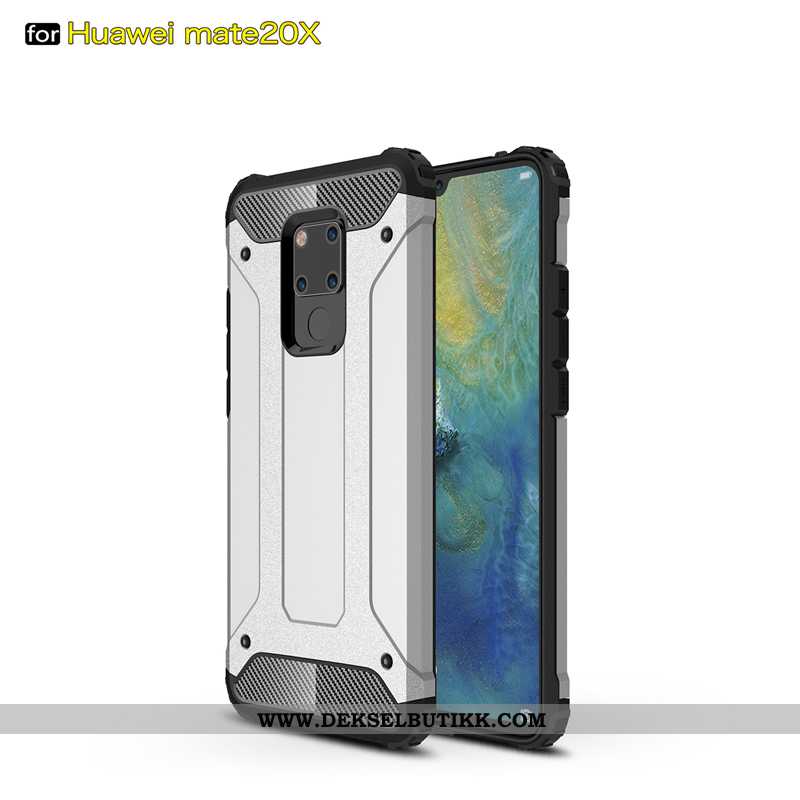 Deksel Huawei Mate 20 X Silikon Sølv Enkel Etui, Huawei Mate 20 X Beskyttelse Butikk