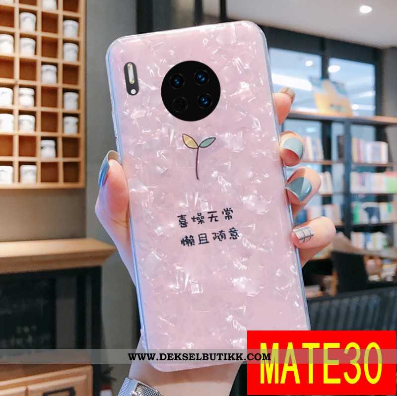 Deksel Huawei Mate 30 Beskyttelse Mobiltelefon Rosa Net Red, Etui Huawei Mate 30 Gjennomsiktig Tilbu