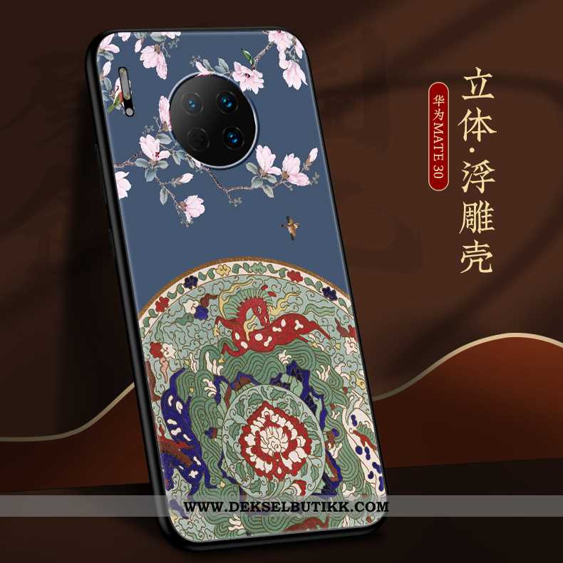 Deksel Huawei Mate 30 Hengende Ornamenter Kreativ Tynne Ultra Blå, Etui Huawei Mate 30 Av Personligh