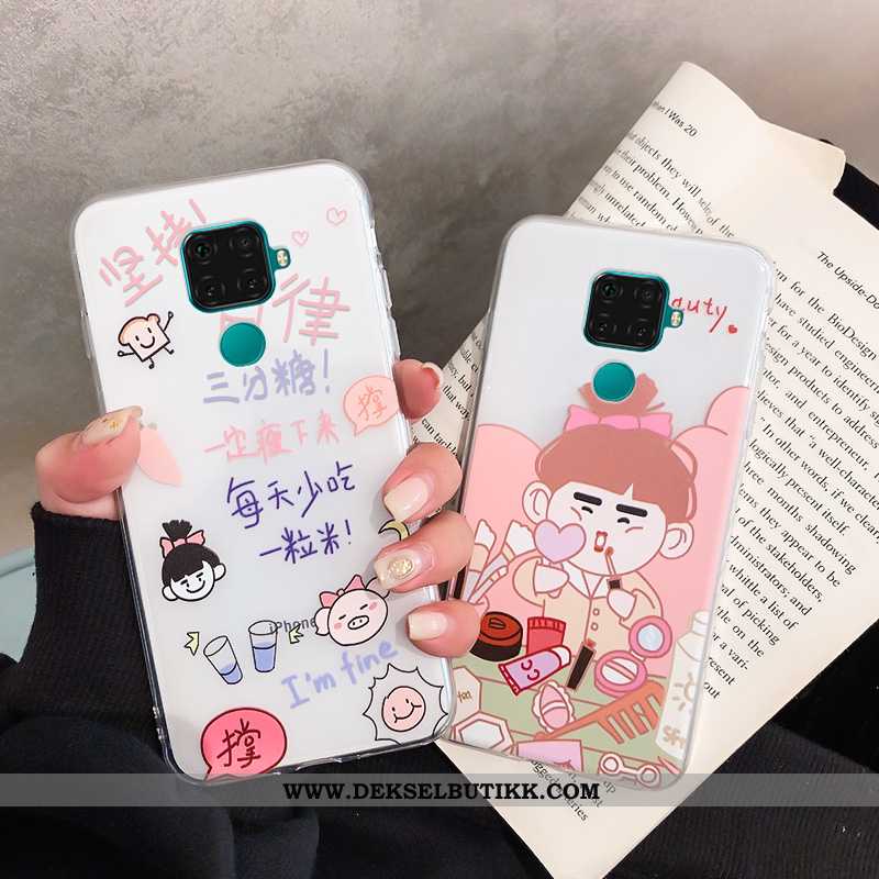 Deksel Huawei Mate 30 Lite Hengende Ornamenter Etui Vakker Hvitt, Huawei Mate 30 Lite Cartoon Billig