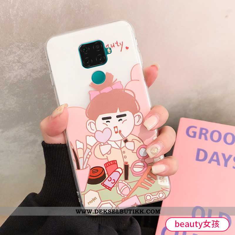 Deksel Huawei Mate 30 Lite Hengende Ornamenter Etui Vakker Hvitt, Huawei Mate 30 Lite Cartoon Billig