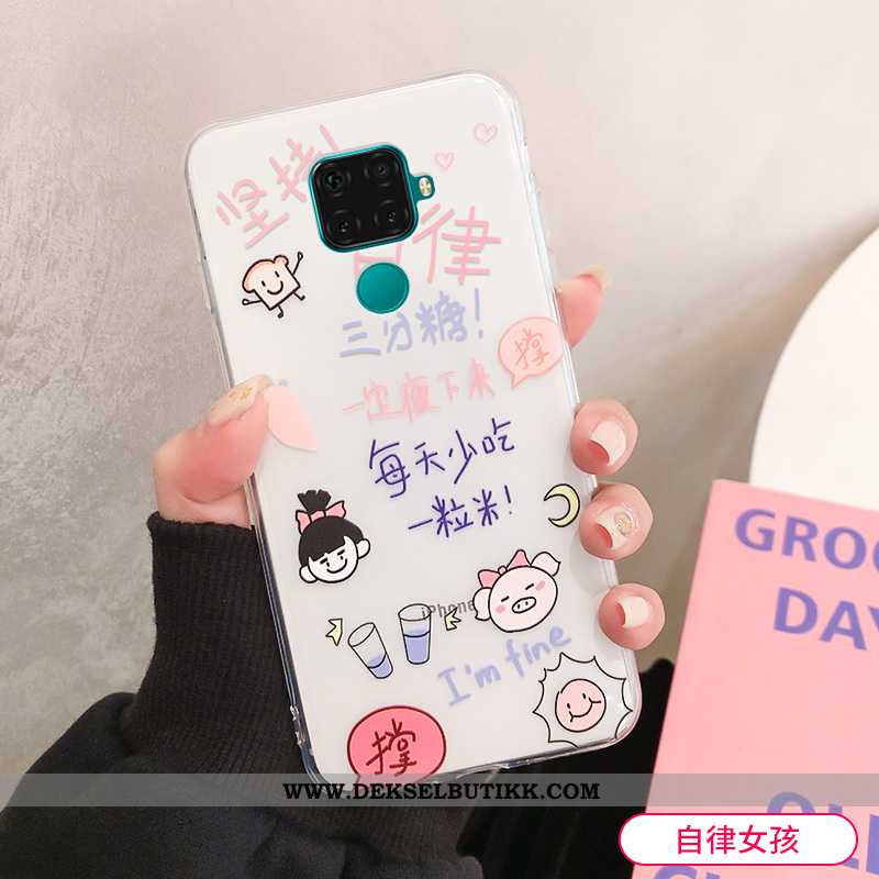 Deksel Huawei Mate 30 Lite Hengende Ornamenter Etui Vakker Hvitt, Huawei Mate 30 Lite Cartoon Billig