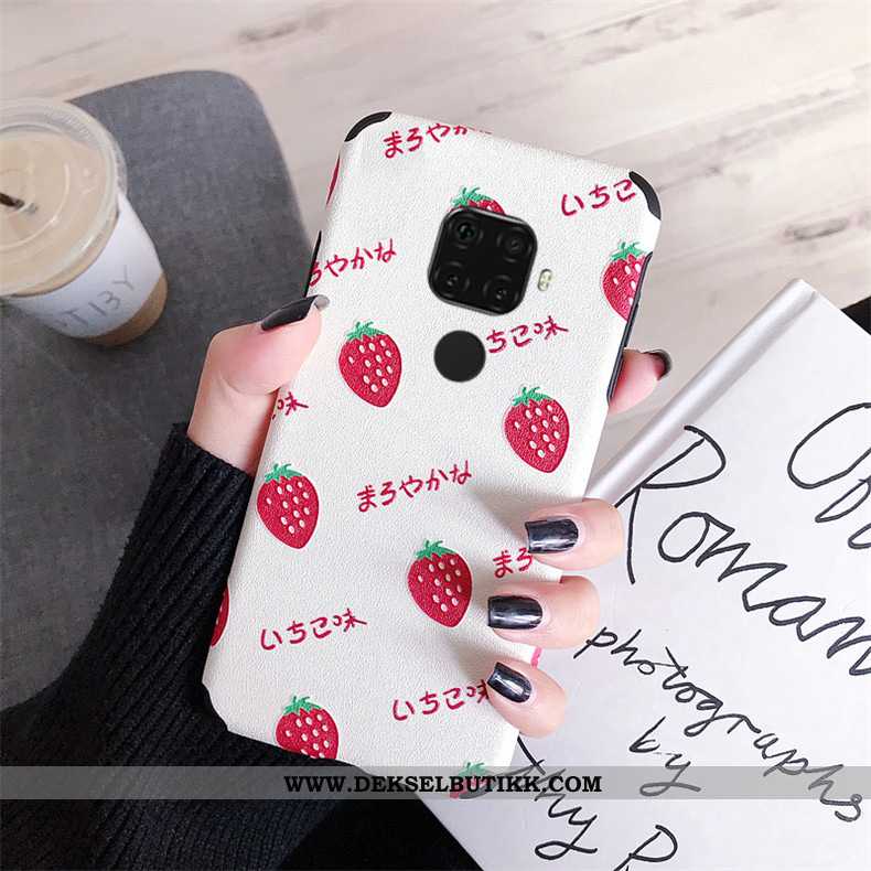 Deksel Huawei Mate 30 Lite Kreativ Net Red Tempe~~pos Anti-fall Gul, Etui Huawei Mate 30 Lite Cartoo