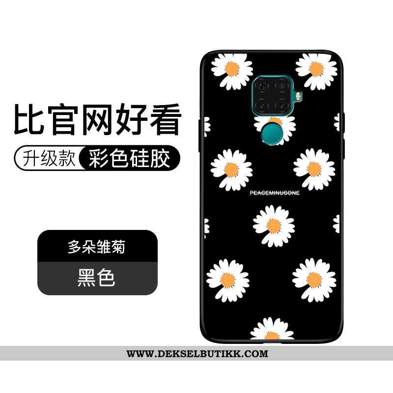 Deksel Huawei Mate 30 Lite Silikon Cartoon Mobiltelefon Anti-fall Svart, Etui Huawei Mate 30 Lite Be