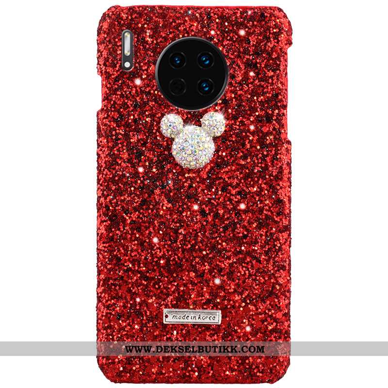 Deksel Huawei Mate 30 Pro Kreativ Rat Med Strass Rød, Etui Huawei Mate 30 Pro Trend Billige