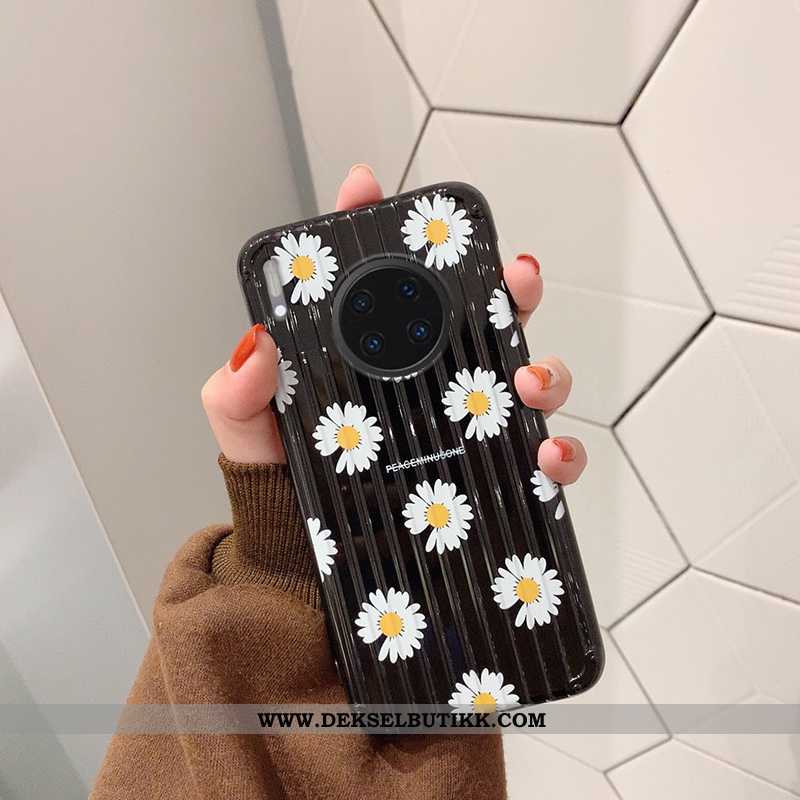 Deksel Huawei Mate 30 Pro Myke Blomster Mobiltelefon Svart, Etui Huawei Mate 30 Pro Silikon Billige