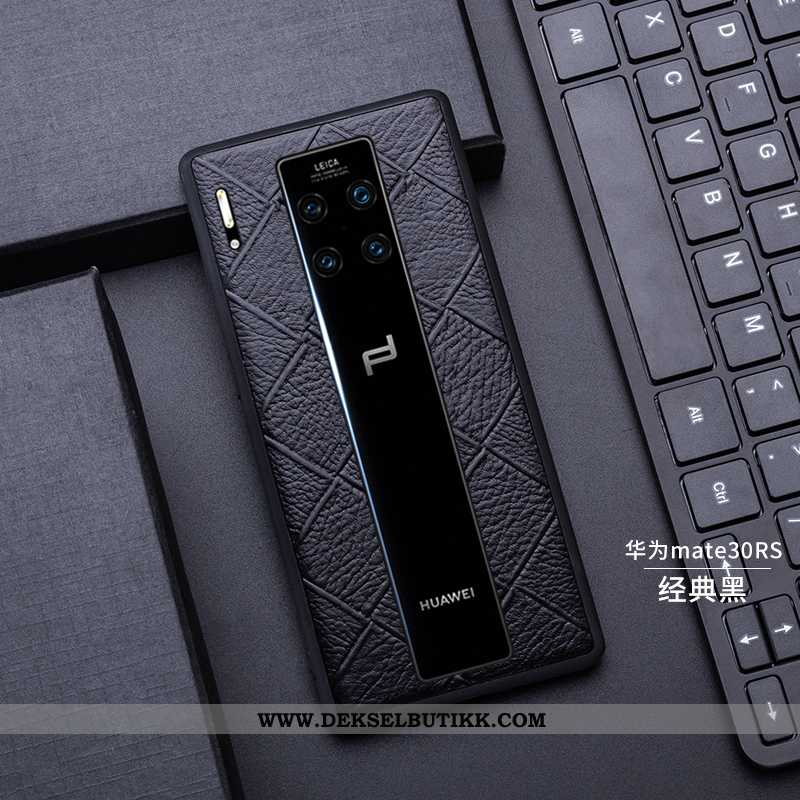 Deksel Huawei Mate 30 Rs Skinndeksel Anti-fall Alt Inkludert Topp Svart, Etui Huawei Mate 30 Rs Luks