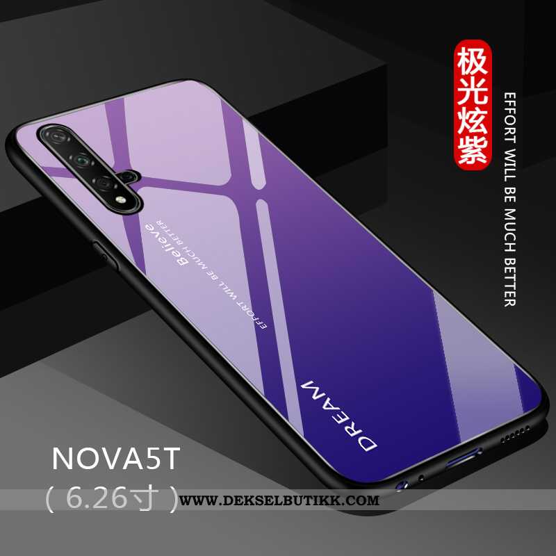 Deksel Huawei Nova 5t Beskyttelse Tilpass Etui Gradient Svart, Huawei Nova 5t Glass Tilbud