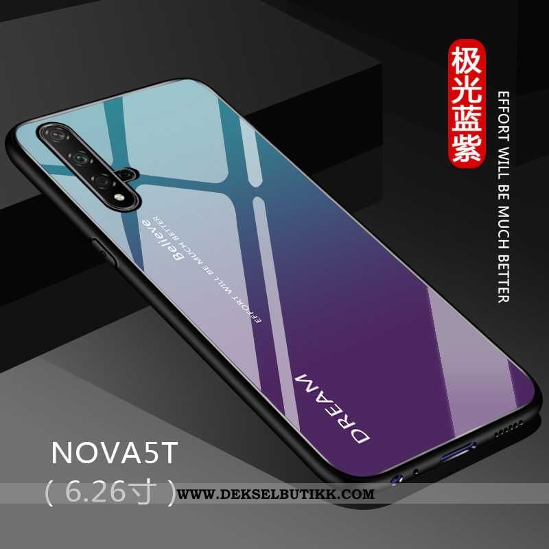 Deksel Huawei Nova 5t Beskyttelse Tilpass Etui Gradient Svart, Huawei Nova 5t Glass Tilbud