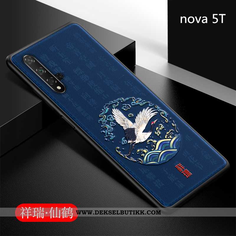 Deksel Huawei Nova 5t Kreativ Ultra Myke Anti-fall Rød, Etui Huawei Nova 5t Trend På Nett