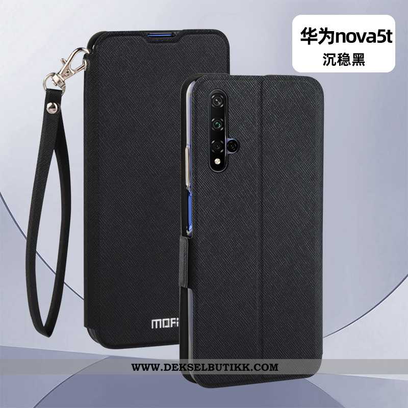 Deksel Huawei Nova 5t Myke Skinndeksel Svart Clamshell, Etui Huawei Nova 5t Silikon Billige