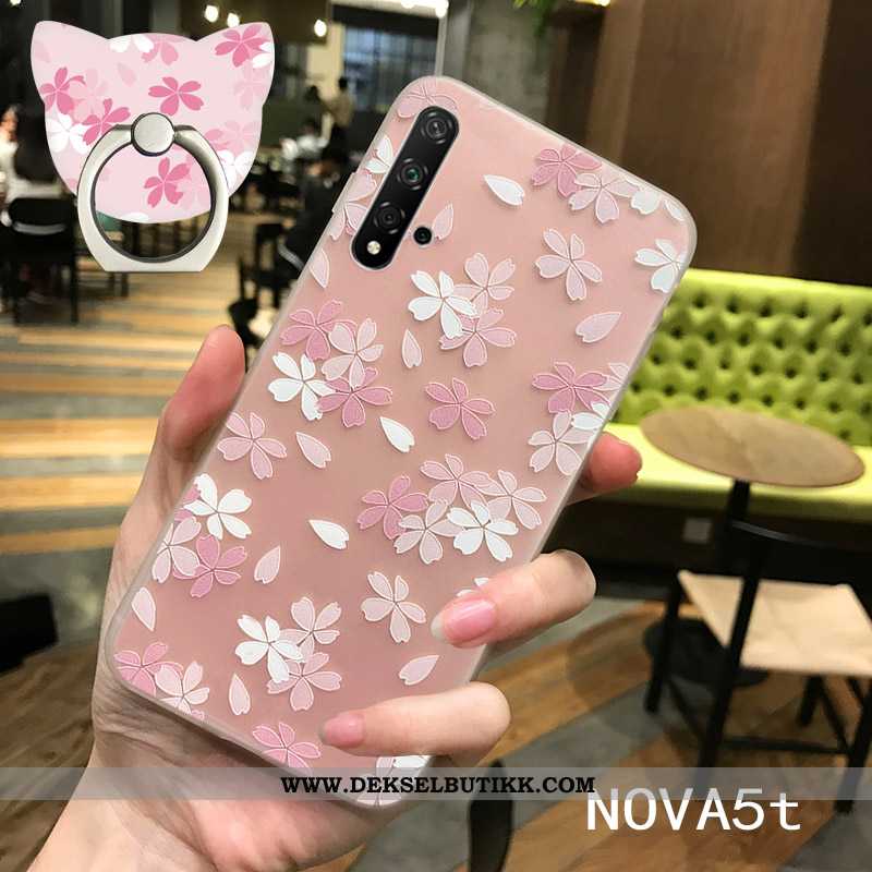 Deksel Huawei Nova 5t Trend Nubuck Anti-fall Rosa, Etui Huawei Nova 5t Ultra Billige