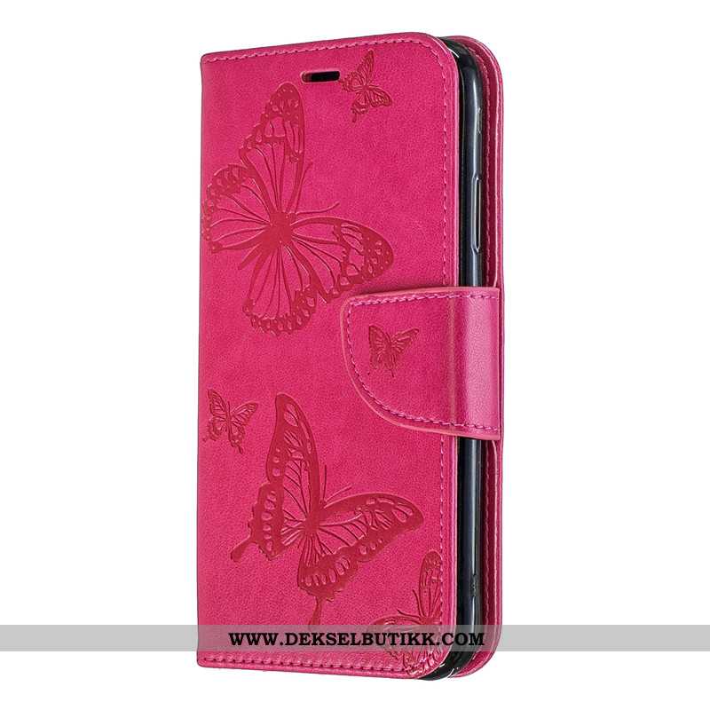 Deksel Huawei P Smart 2020 Hengende Ornamenter Folio Butterfly Etui Rosa, Huawei P Smart 2020 Relief