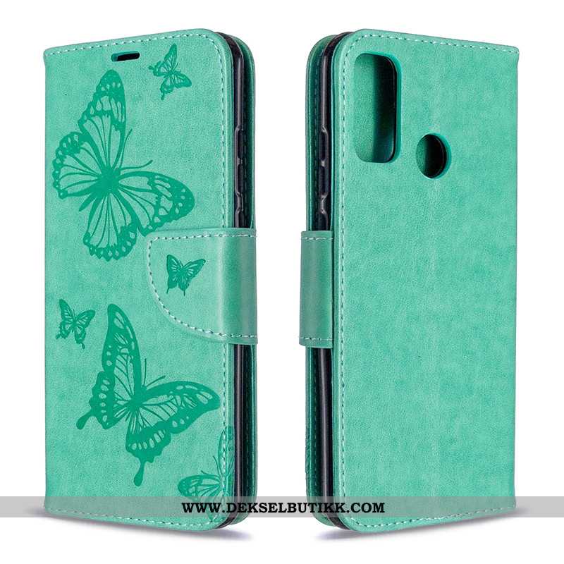 Deksel Huawei P Smart 2020 Hengende Ornamenter Folio Butterfly Etui Rosa, Huawei P Smart 2020 Relief