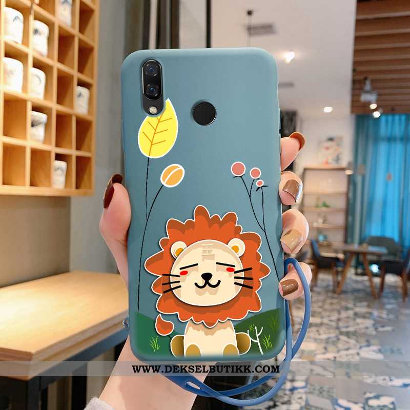 Deksel Huawei P Smart+ Cartoon Lovers Silikon Mobiltelefon Rosa, Etui Huawei P Smart+ Vakker Tilbud