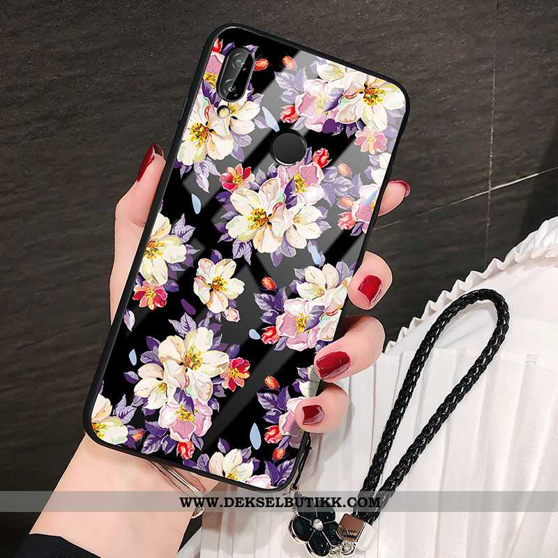 Deksel Huawei P20 Lite Silikon Solsikke Etui Trend Svart, Huawei P20 Lite Glass Tilbud