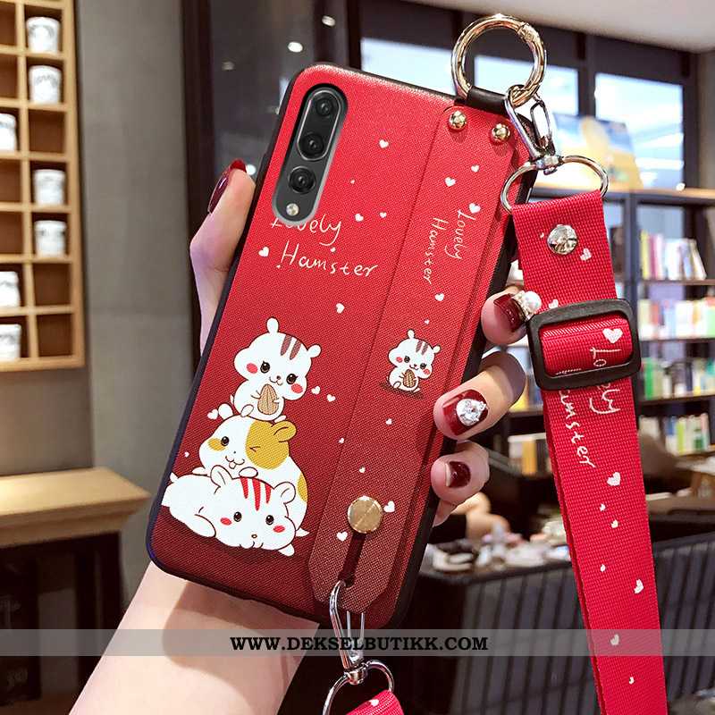 Deksel Huawei P20 Pro Trend Anti-fall Cartoon Rosa, Etui Huawei P20 Pro Myke Billig