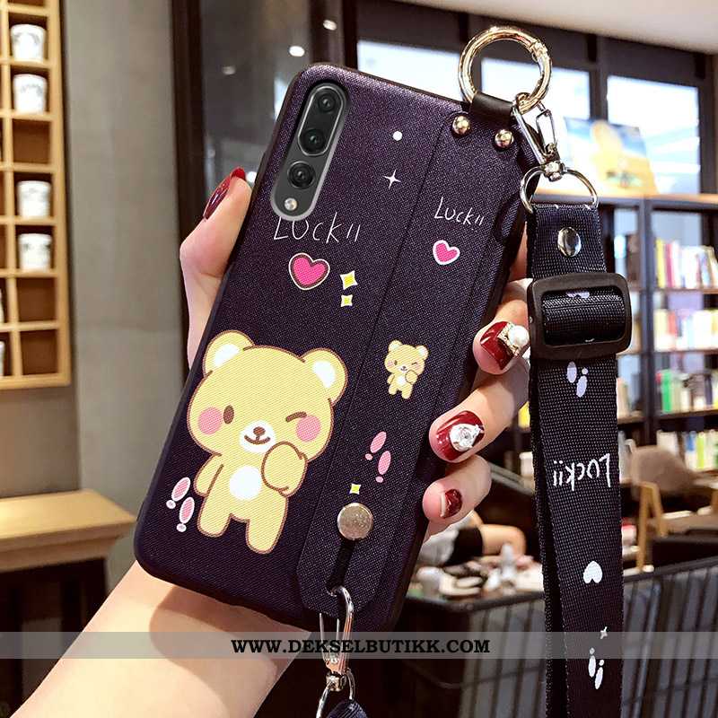 Deksel Huawei P20 Pro Trend Anti-fall Cartoon Rosa, Etui Huawei P20 Pro Myke Billig