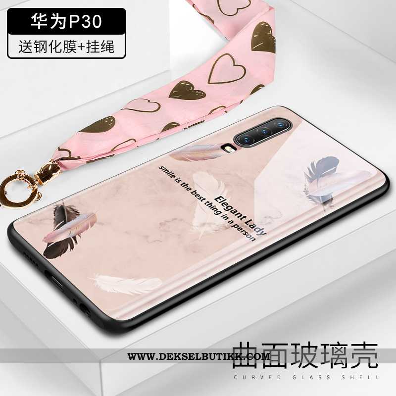 Deksel Huawei P30 Beskyttelse High End Etui Alt Inkludert Rosa, Huawei P30 Glass Tilbud