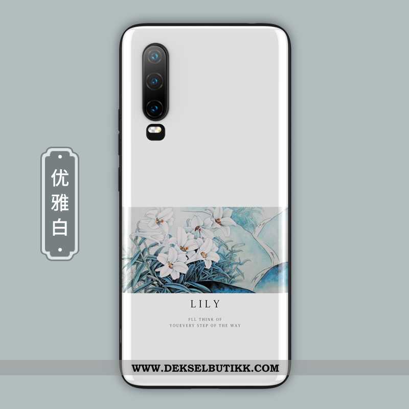 Deksel Huawei P30 Glass Anti-fall Kinesisk Stil Grønn, Etui Huawei P30 Ultra Butikk