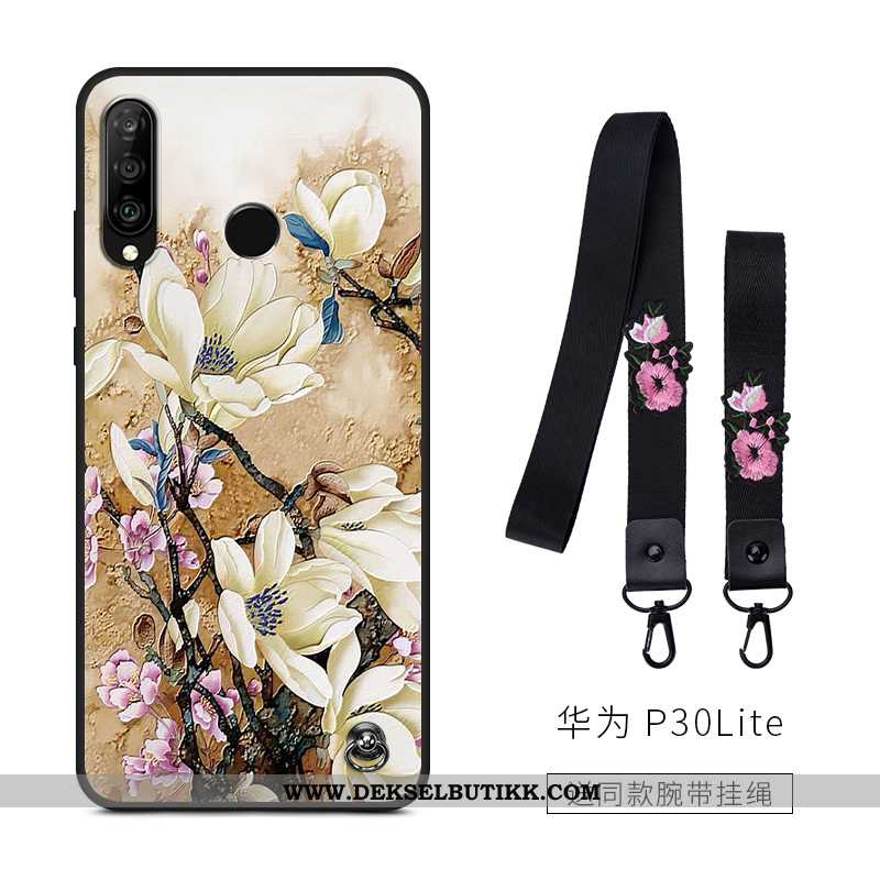 Deksel Huawei P30 Lite Cartoon Net Red Mobiltelefon Svart, Etui Huawei P30 Lite Vintage Tilbud