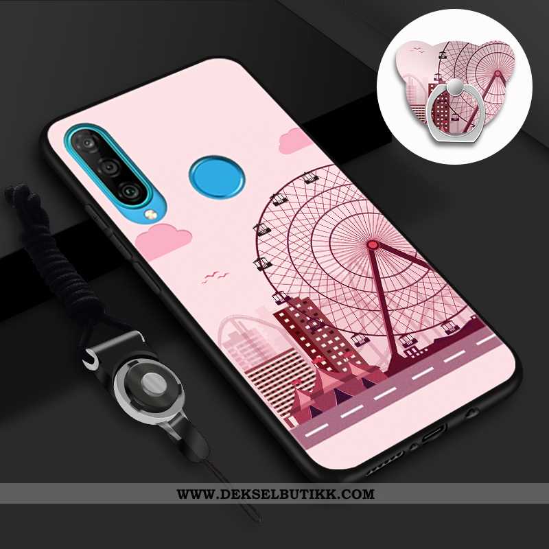 Deksel Huawei P30 Lite Cartoon Trend Rosa Mobiltelefon, Etui Huawei P30 Lite Vakker Rabatt