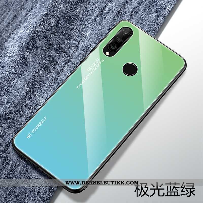 Deksel Huawei P30 Lite Xl Glass Etui Silikon Grønn, Huawei P30 Lite Xl Av Personlighet Tilbud