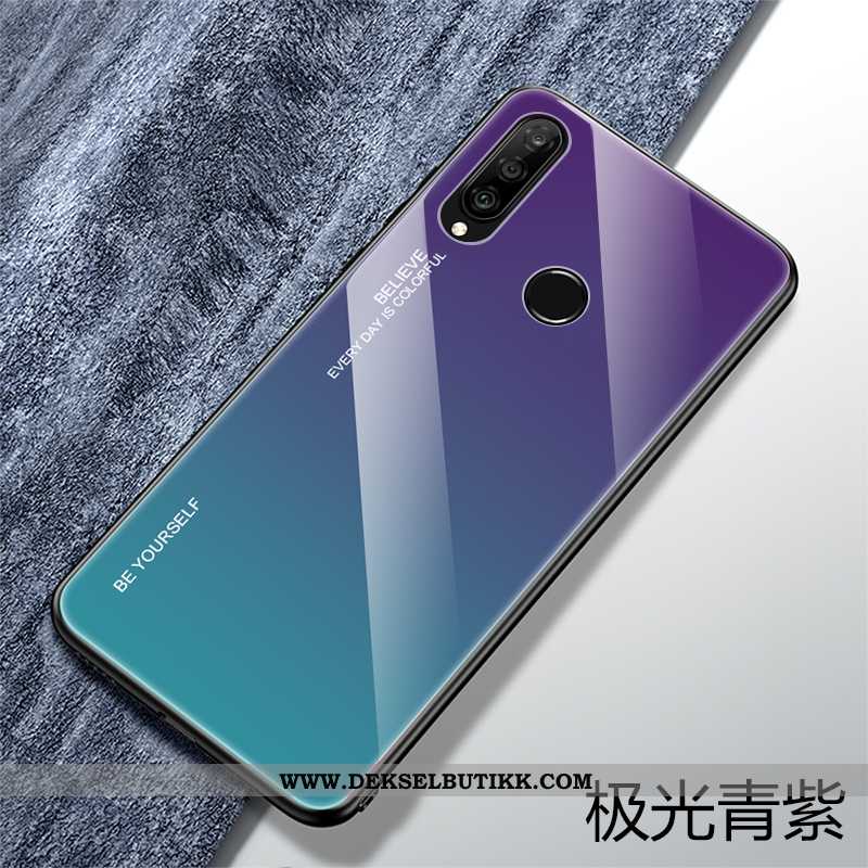 Deksel Huawei P30 Lite Xl Glass Etui Silikon Grønn, Huawei P30 Lite Xl Av Personlighet Tilbud