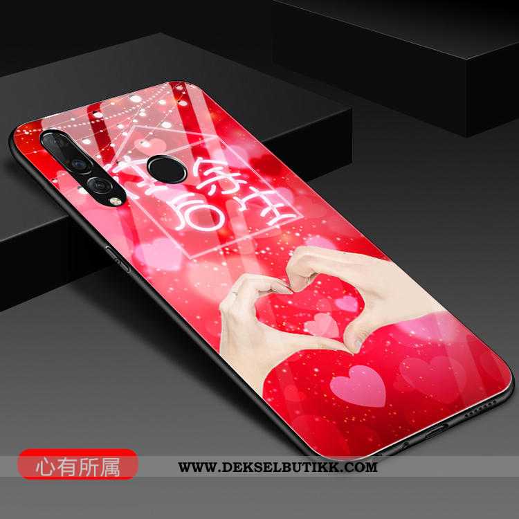 Deksel Huawei P30 Lite Xl Mote Silikon Mobiltelefon Glass Rosa, Etui Huawei P30 Lite Xl Av Personlig