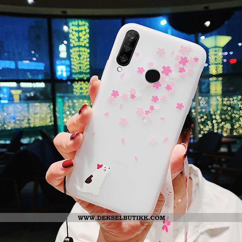 Deksel Huawei P30 Lite Xl Trend Etui Hvit Hvitt, Huawei P30 Lite Xl Myke Tilbud