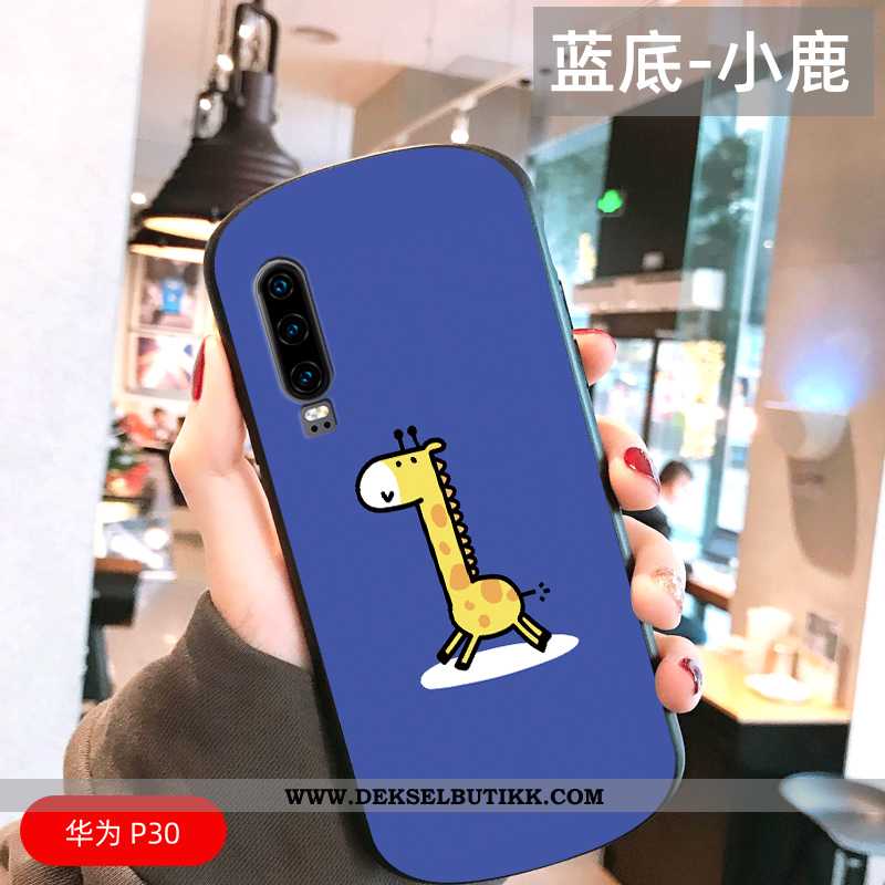 Deksel Huawei P30 Mote Etui Net Red Bow Hvitt, Huawei P30 Cartoon Billig