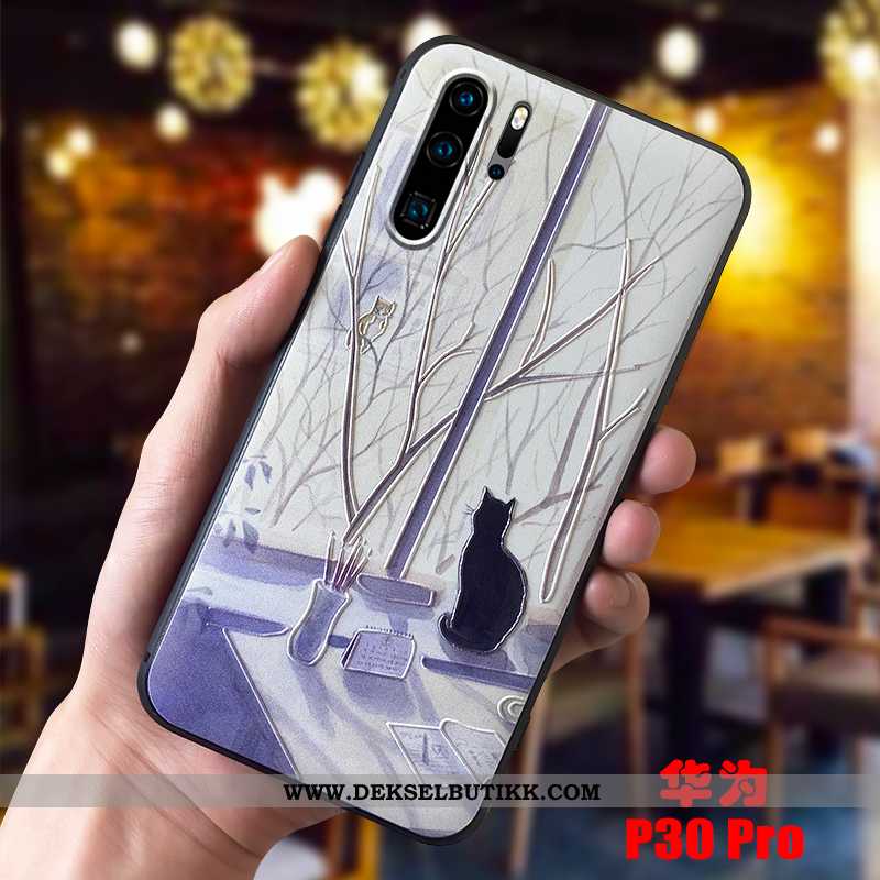 Deksel Huawei P30 Pro Av Personlighet Myke Kunst Tynne Lilla, Etui Huawei P30 Pro Kreativ Billige