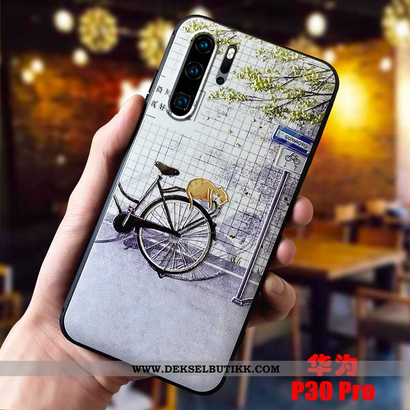 Deksel Huawei P30 Pro Av Personlighet Myke Kunst Tynne Lilla, Etui Huawei P30 Pro Kreativ Billige