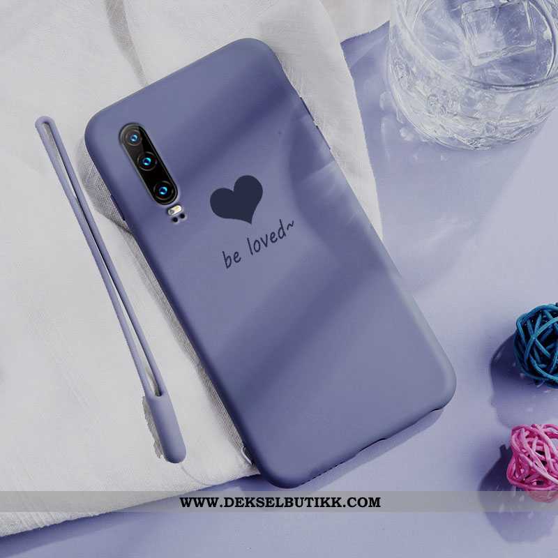 Deksel Huawei P30 Silikon Mote Anti-fall Etui Rosa, Huawei P30 Beskyttelse Billige