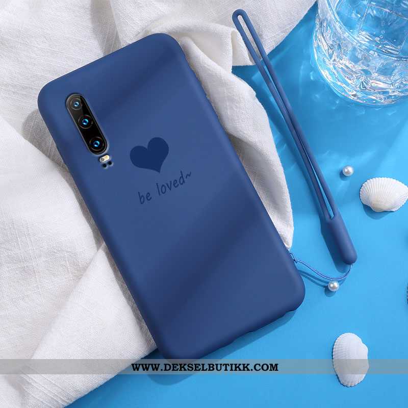 Deksel Huawei P30 Silikon Mote Anti-fall Etui Rosa, Huawei P30 Beskyttelse Billige