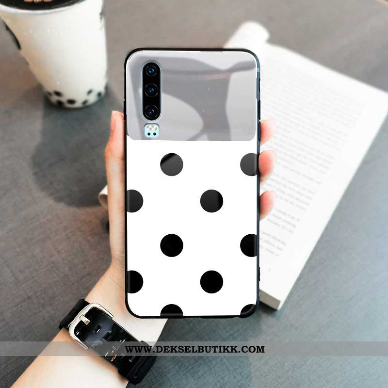 Deksel Huawei P30 Trend Anti-fall Kosmetisk Beskyttelse Hvitt, Etui Huawei P30 Myke Billige