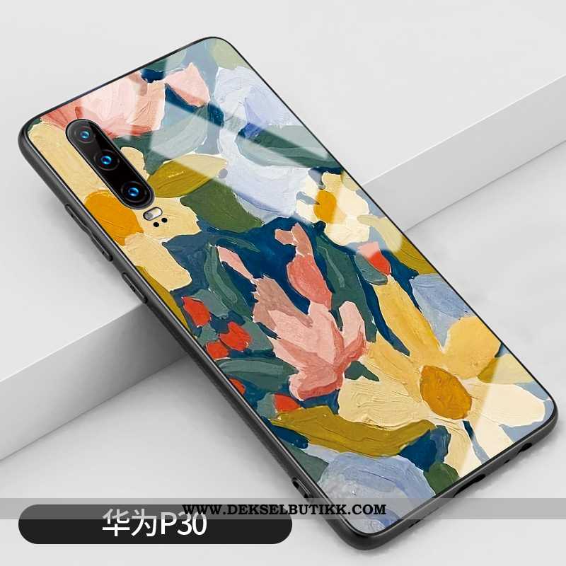 Deksel Huawei P30 Trend Oljemaleri Rosa Beskyttelse, Etui Huawei P30 Silikon Billige