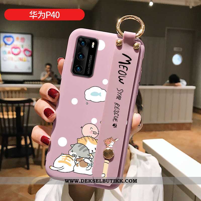 Deksel Huawei P40 Av Personlighet Anti-fall Trend Net Red Rosa, Etui Huawei P40 Cartoon Billig