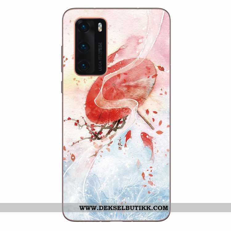 Deksel Huawei P40 Av Personlighet Grønn Anti-fall Kunst, Etui Huawei P40 Myke Til Salgs